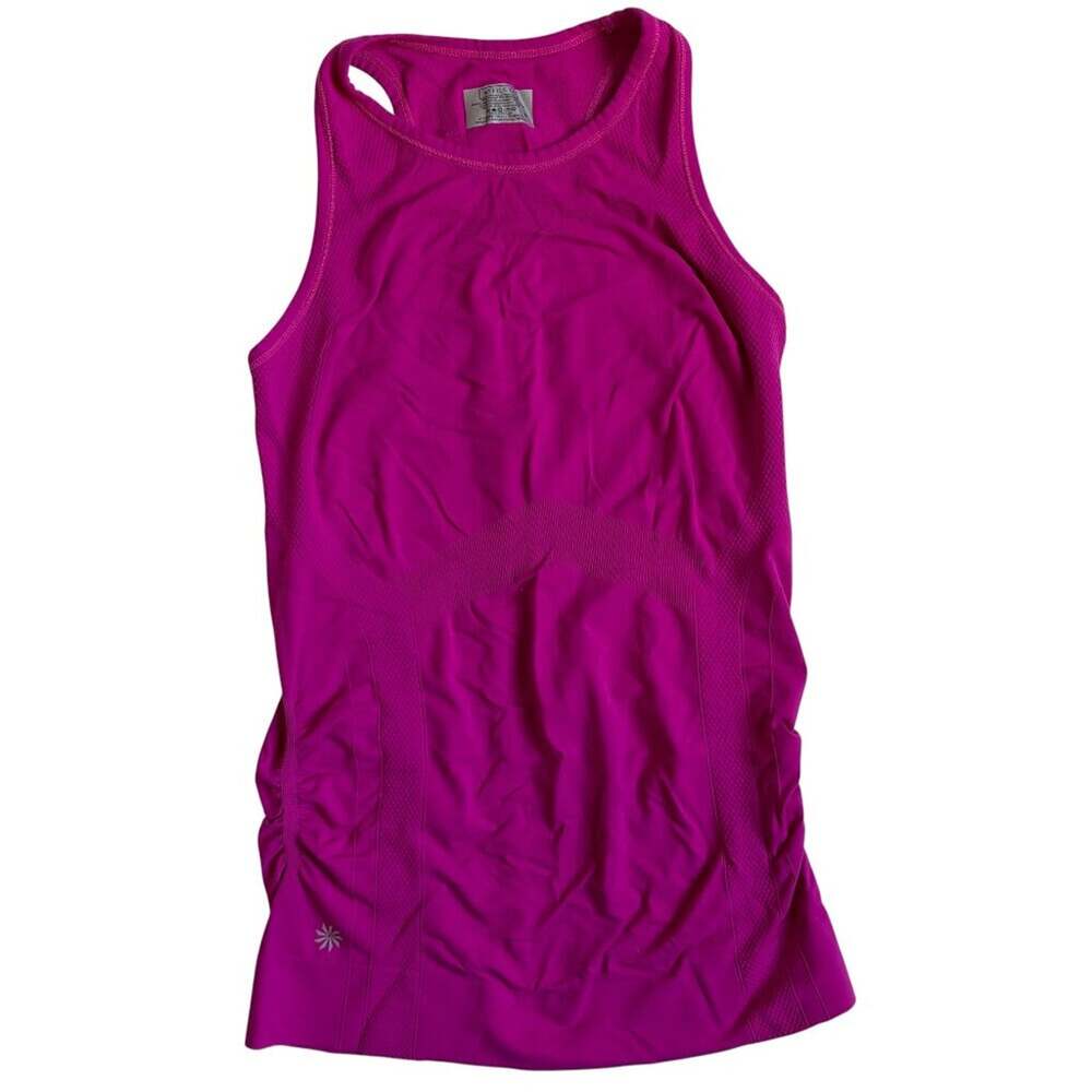 Athleta Finish Fast Racerback Tank Top (Fuchsia Pink) - Size Small
